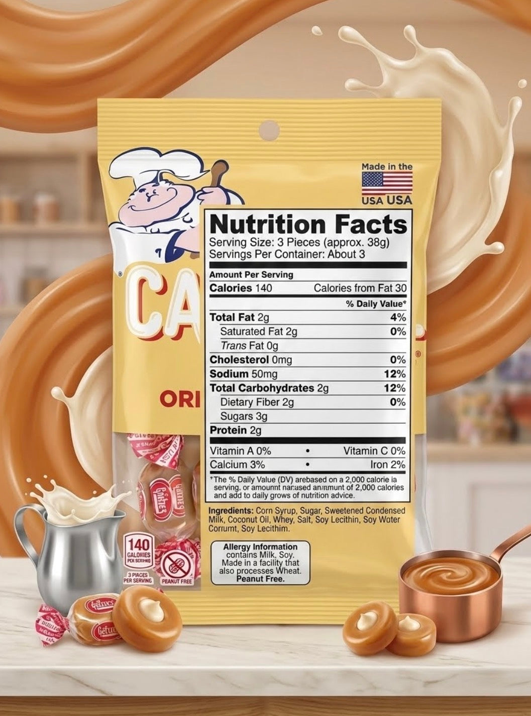 Goetze's Original Caramel Creams (Bulls-Eyes)