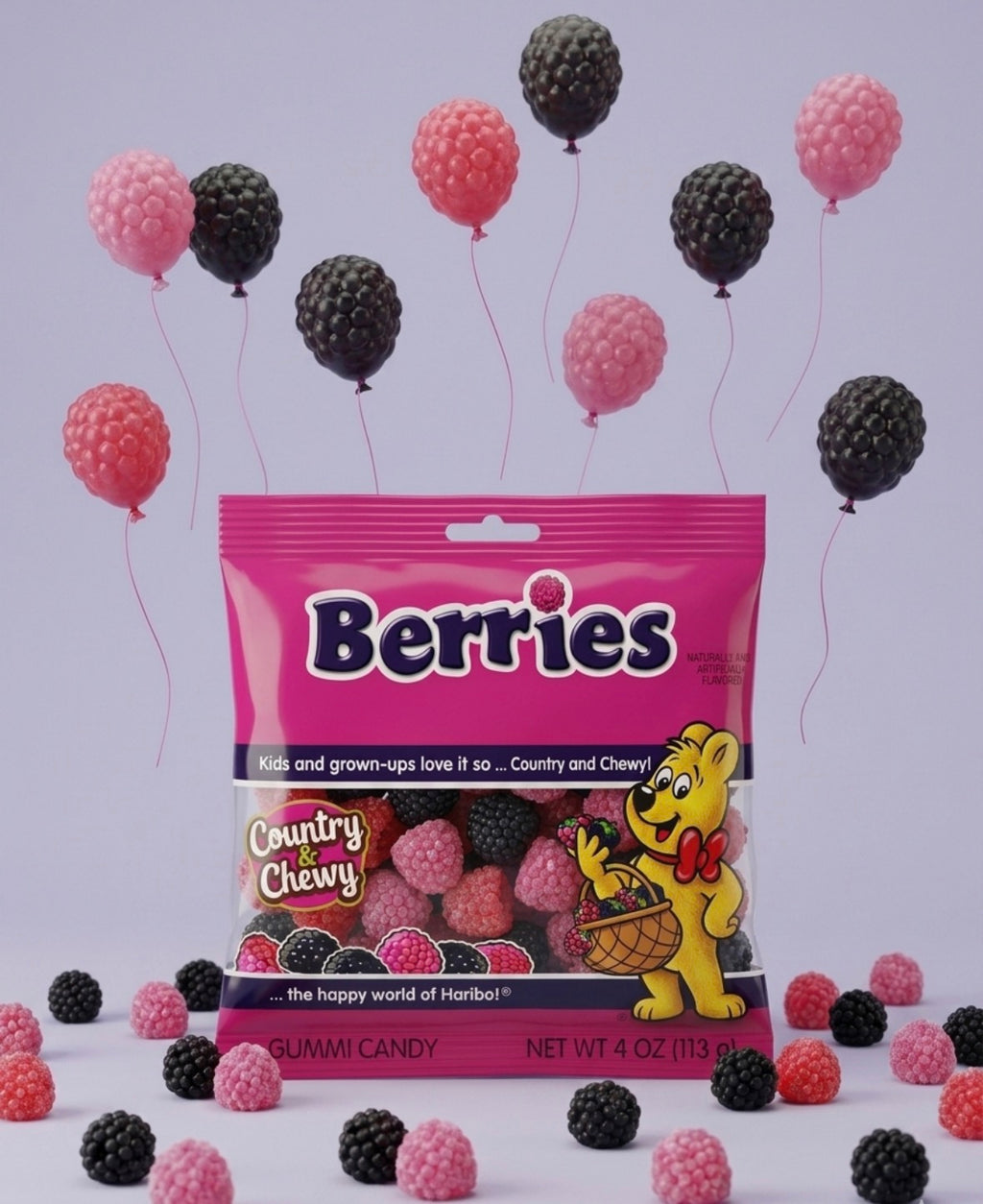 Haribo Berries Crunchy & Chewy Gummies