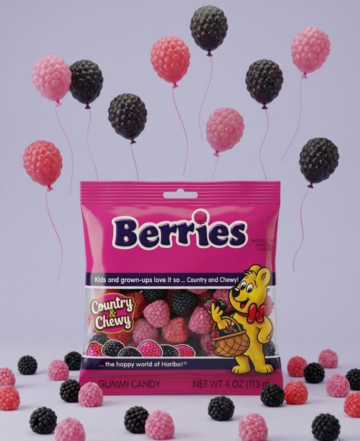 Haribo Berries Crunchy & Chewy Gummies