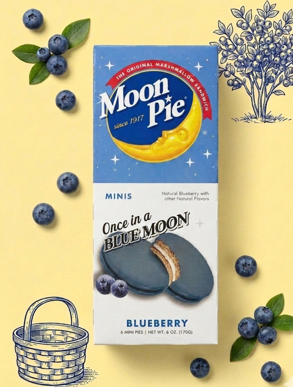 MoonPie Minis Blueberry "Once in a Blue Moon"