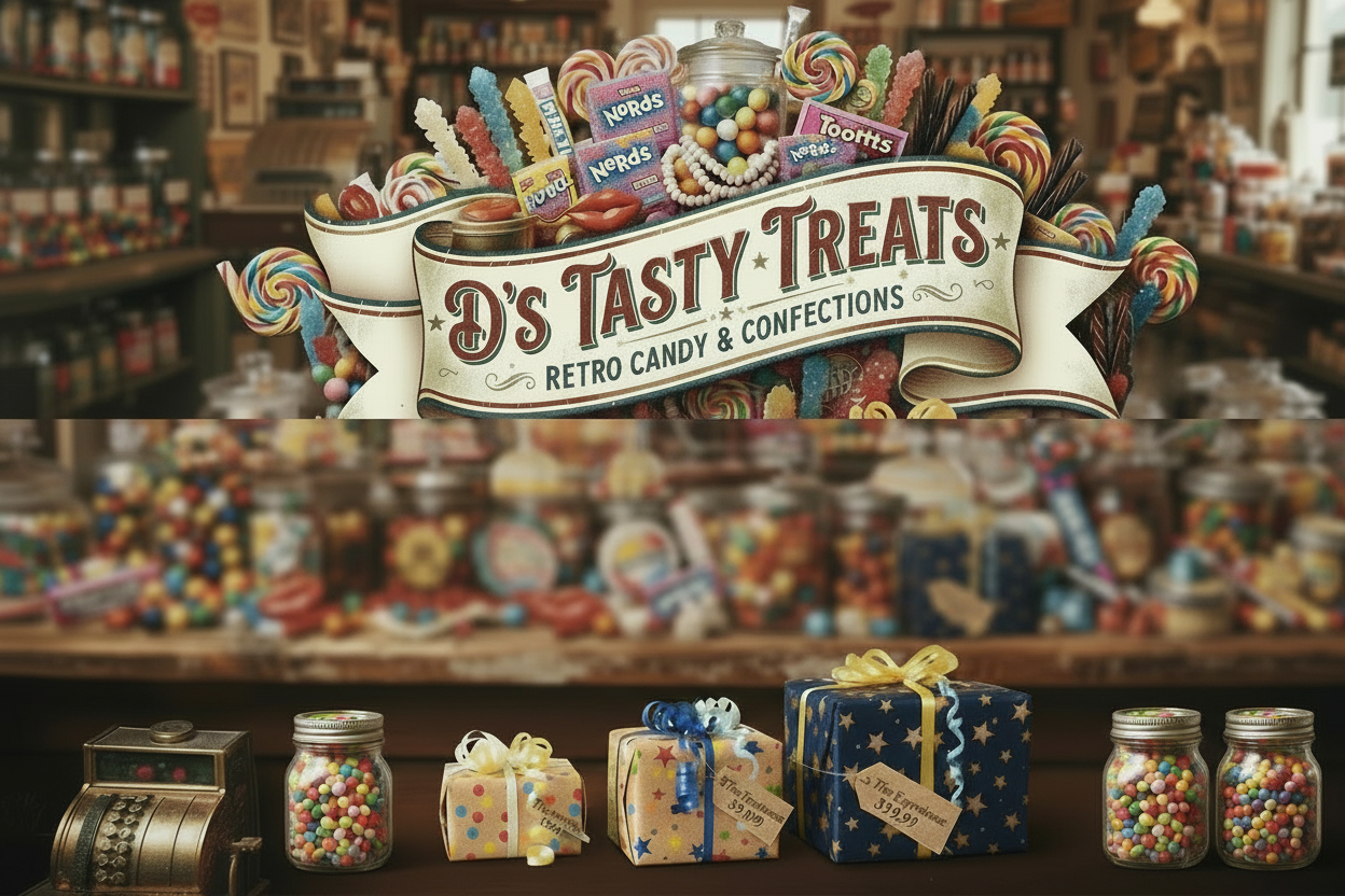 D's Tasty Treats - Gift Box Hero with Bold Price Tags